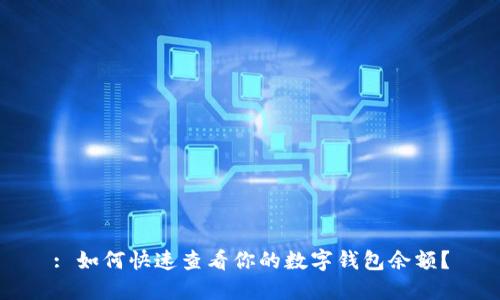 : 如何快速查看你的数字钱包余额?